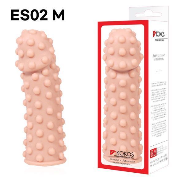 Насадка на член, потовщувальна, стимулюючий рельєф, розмір M - Kokos Extreme Sleeve ES.02 М SO1273 фото