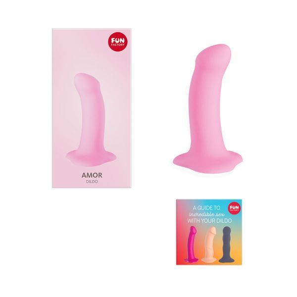 Фалоімітатор Fun Factory AMOR, рожевий, довжина 14,6 см, діаметр 3,7 см, вигнутий SX0984 фото