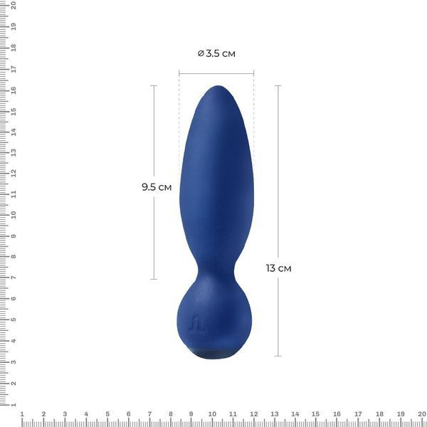 Анальна вібропробка, діаметр 3,5 см, soft-touch - Adrien Lastic Little Rocket SO4482 фото