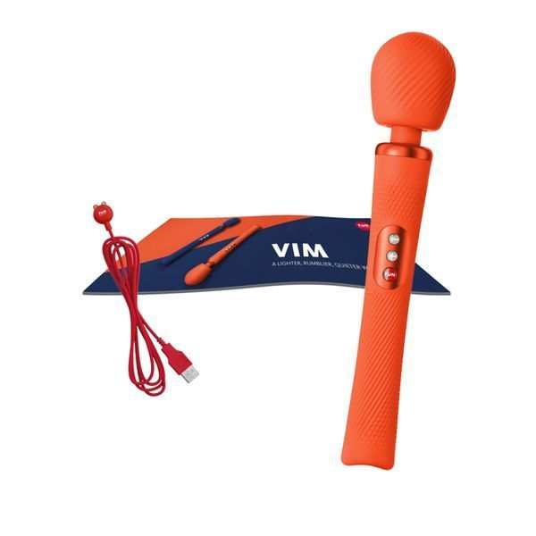 Вібромасажер, суперпотужний та легкий, до 6 годин роботи - Fun Factory VIM Vibrating Wand sunrise orange SX0919 фото