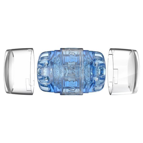 Мастурбатор компактний, для пар і мінету Fleshlight Quickshot Turbo Blue Ice SX0678 фото