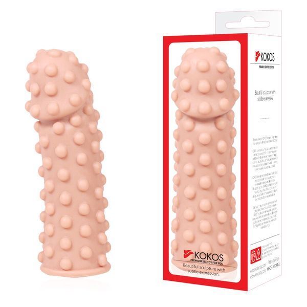 Насадка на член, потовщувальна, стимулюючий рельєф, розмір M - Kokos Extreme Sleeve ES.02 М SO1273 фото