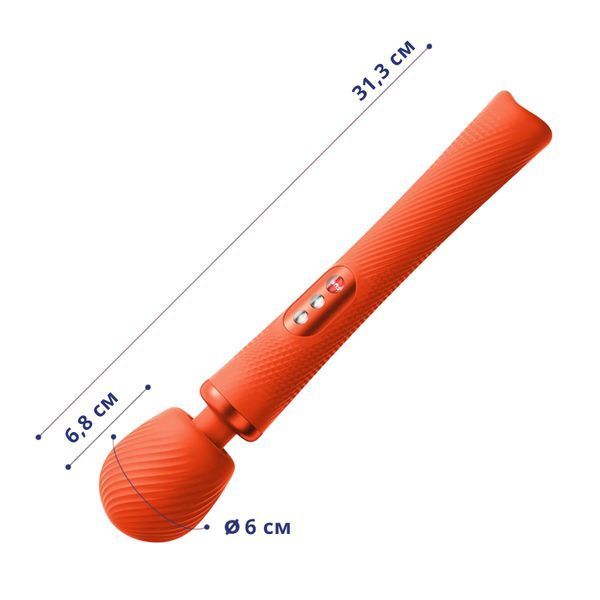 Вібромасажер, суперпотужний та легкий, до 6 годин роботи - Fun Factory VIM Vibrating Wand sunrise orange SX0919 фото