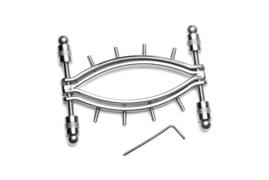 Затискач для вагіни Master Series: Spread 'Em Poker Vagina Clamp with Adjustable Pressure Screws, ши SO8798 фото