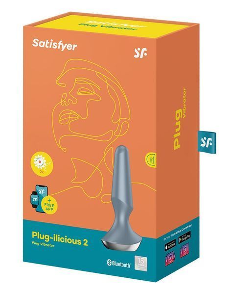 Анальна смарт-вібропробка голуба - Satisfyer Plug-ilicious 2 Ice Blue SO5445 фото
