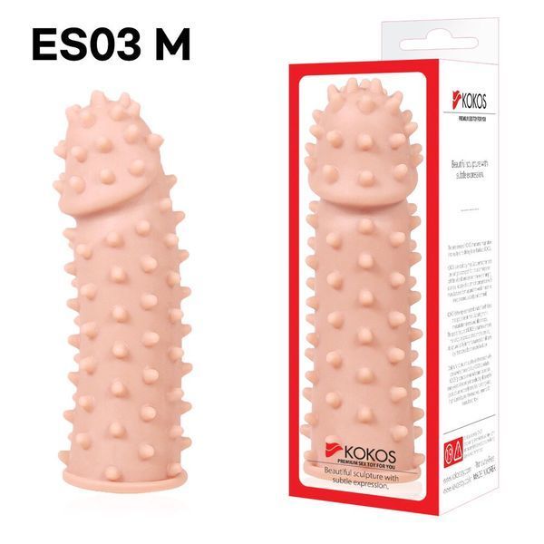 Насадка на член, потовщувальна, стимулюючий рельєф, розмір M - Kokos Extreme Sleeve ES.03 М SO1275 фото