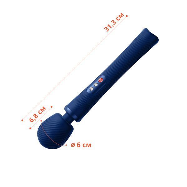 Вібромасажер, суперпотужний та легкий, до 6 годин роботи - Fun Factory VIM Vibrating Wand midnight blue SX0920 фото