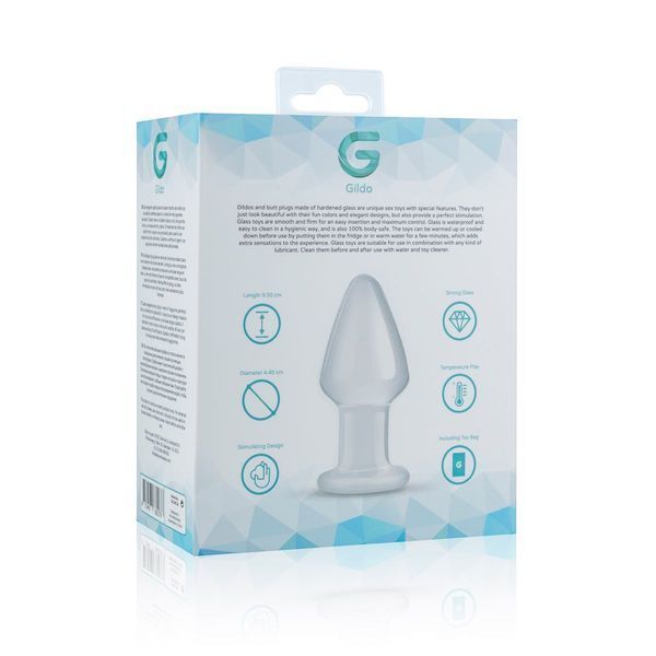 Скляна анальна пробка, діаметр 4,4 см - Gildo Glass Buttplug No. 25 SO4416 фото