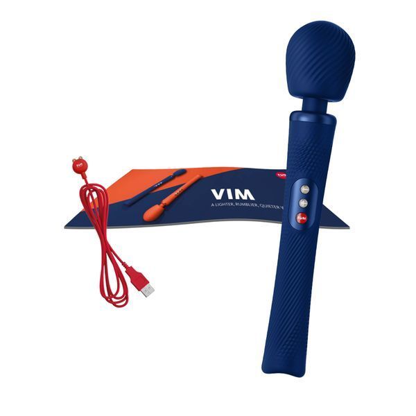 Вібромасажер, суперпотужний та легкий, до 6 годин роботи - Fun Factory VIM Vibrating Wand midnight blue SX0920 фото