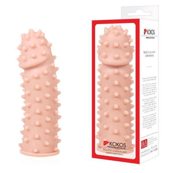 Насадка на член, потовщувальна, стимулюючий рельєф, розмір M - Kokos Extreme Sleeve ES.03 М SO1275 фото