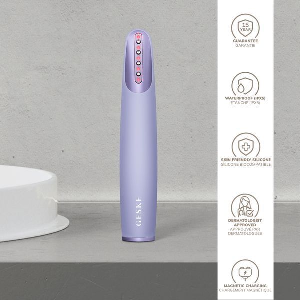 Пристрій для зміцнення і тонізації шкіри обличчя GESKE Skin Firming Wand 7в1 purple HB0433 фото
