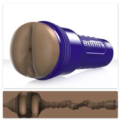 Мастурбатор-попка Fleshlight Boost Blast Female Medium Dark Flesh, плаваючі кільця Turbo Tech SX1317 фото