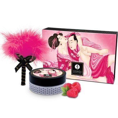 Смачна пудра для оральних пестощів, смак Малини Shunga Body Powder &ndash; Raspberry feeling (75 гр) SX0588 фото