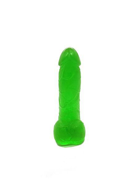 Крафтове мило-член із присоскою, натуральне, 12 см &mdash; Чистий Кайф Green size S SO4798 фото