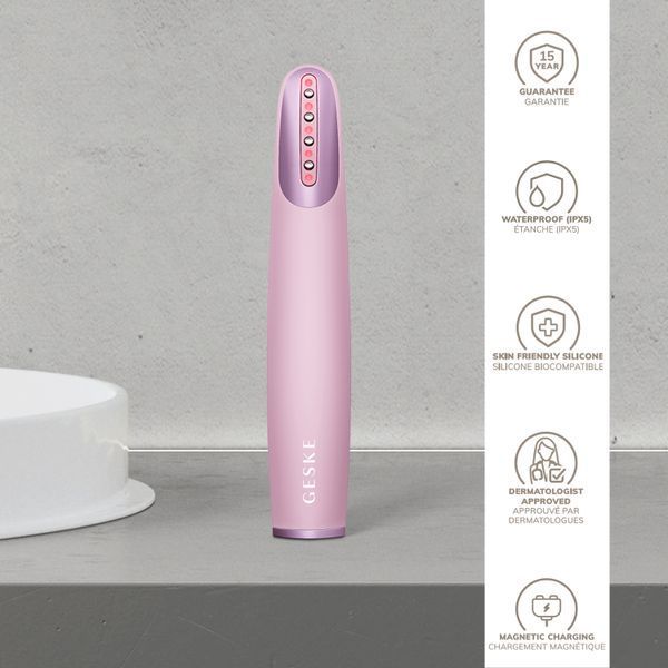 Пристрій для зміцнення і тонізації шкіри обличчя GESKE Skin Firming Wand 7в1 pink HB0432 фото