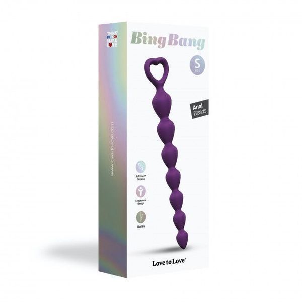 Анальний ланцюжок фіолетовий, розмір S - Love To Love BING BANG S PURPLE RAIN SO5085 фото