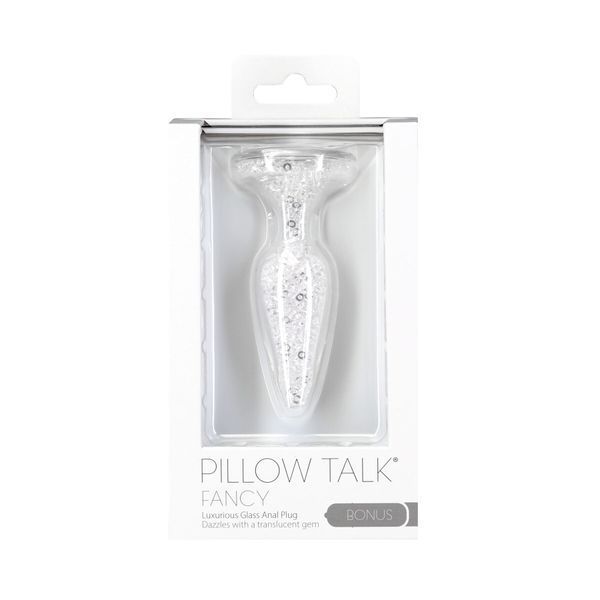 Скляна анальна пробка, діаметр 3,1 см, віброкуля в подарунок - Pillow Talk Fancy Luxurious Glass Anal Plug SO6833 фото