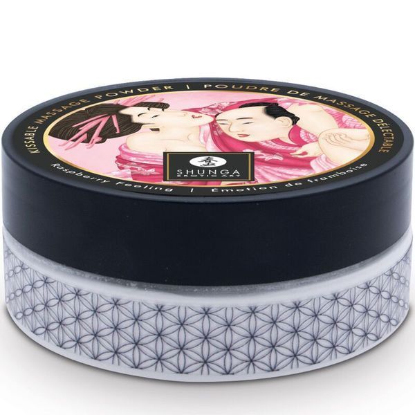 Смачна пудра для оральних пестощів, смак Малини Shunga Body Powder &ndash; Raspberry feeling (75 гр) SX0588 фото