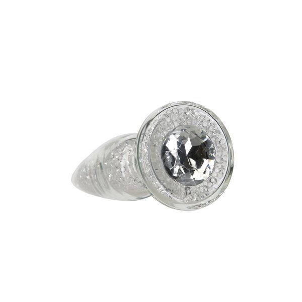 Скляна анальна пробка, діаметр 3,1 см, віброкуля в подарунок - Pillow Talk Fancy Luxurious Glass Anal Plug SO6833 фото
