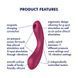Вакуумний стимулятор з вібрацією Satisfyer Curvy Trinity 1 Red, іграшка 3в1 SO8407 фото 3