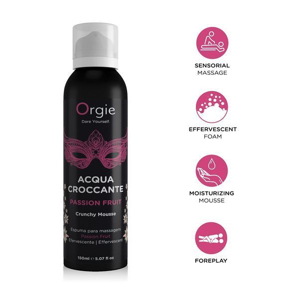 Масажна пінка Orgie &ndash; Acqua Croccante Passion Fruit (150 мл), ефект бульбашок, що лопаються SX1494 фото