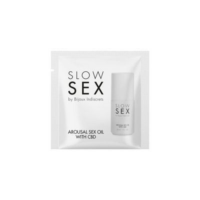 Пробник, масло для збудження Bijoux Indiscrets SLOW SEX Arousal Sex Oil CBD SO9811 фото