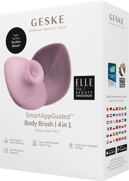 Щітка для тіла GESKE Body Brush 4в1 pink HB0335 фото
