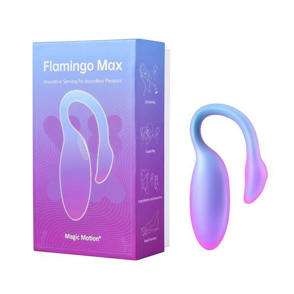 Смарт-віброяйце Magic Motion Flamingo Max Blue 2 в 1: віброяйце та тренажер Кегеля, 10 режимів SX3227 фото