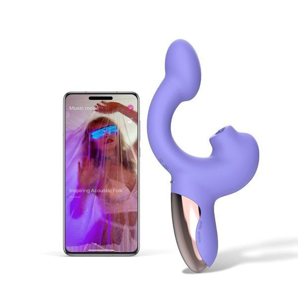 Смарт-вібратор Magic Motion Ponder Purple, подвійна стимуляція, віброяйце+язичок для клітора SX3228 фото