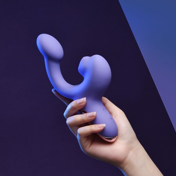 Смарт-вібратор Magic Motion Ponder Purple, подвійна стимуляція, віброяйце+язичок для клітора SX3228 фото