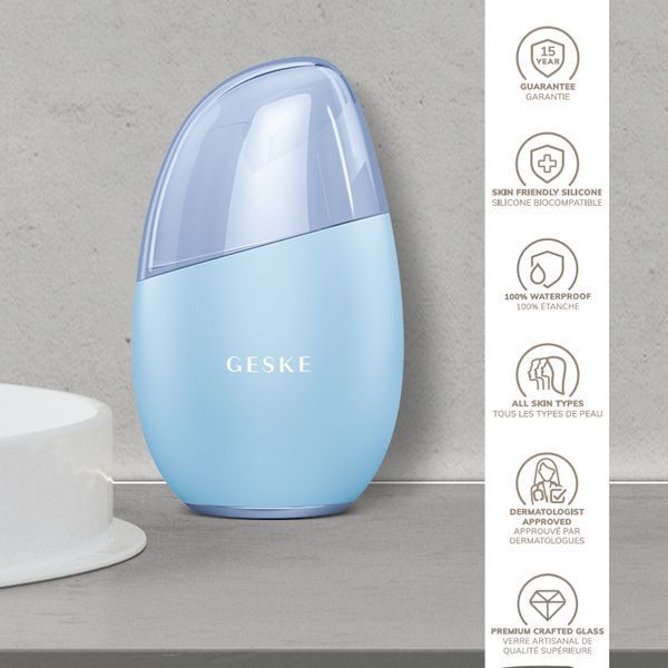 Масажер для обличчя GESKE Cool&Warm Eye and Face Massager 7в1 aquamarine HB0285 фото