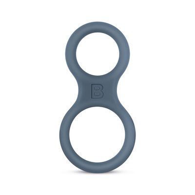 Подвійне ерекційне кільце Boners Classic Cock & Ball Ring Grey (діаметр 3 см і 3,8 см) SO8851 фото