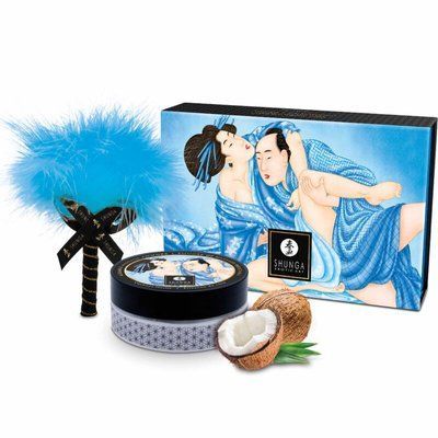 Смачна пудра для оральних пестощів, смак Кокосу Shunga Body Powder &ndash; Coconut Thrills (75 гр) SX0591 фото
