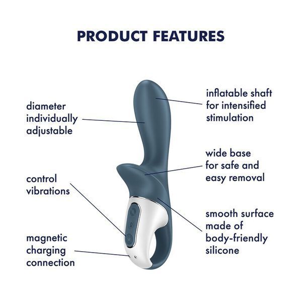 Анальний вібратор надувний - Satisfyer Air Pump Booty 2 SO8410 фото