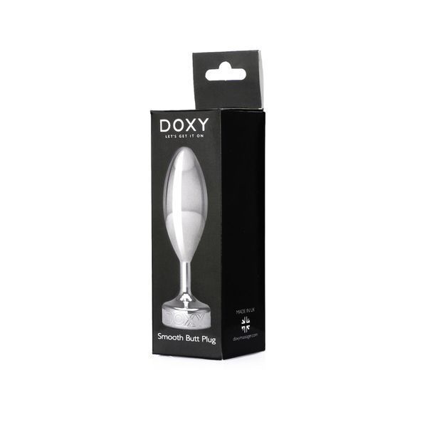 Металева анальна пробка, гладенька, діаметр 3,3 см - DOXY Butt Plug SMOOTH No. 1 SO8030 фото