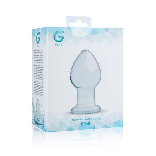 Скляна анальна пробка, діаметр 4,3 см - Gildo Glass Buttplug No. 26.1 SO4420 фото