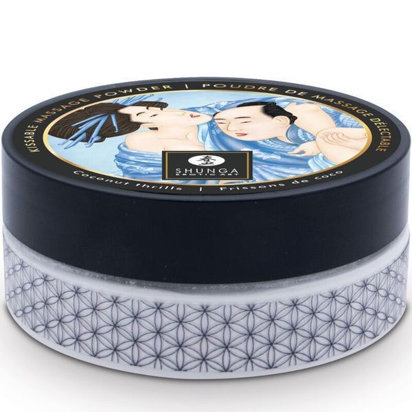 Смачна пудра для оральних пестощів, смак Кокосу Shunga Body Powder &ndash; Coconut Thrills (75 гр) SX0591 фото