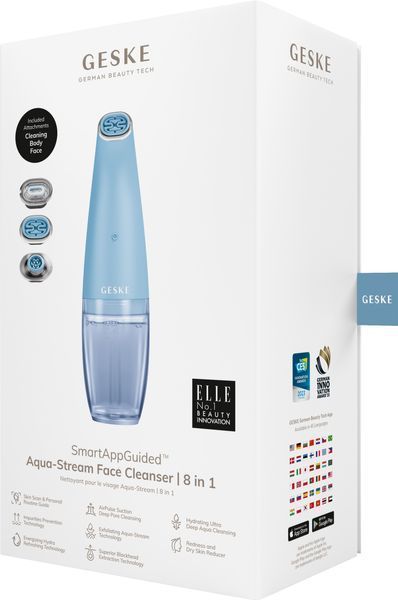 Очищуючий засіб для обличчя GESKE Aqua-Stream Face Cleanser 8в1 aquamarine HB0395 фото