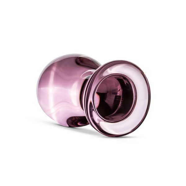 Скляна анальна пробка, діаметр 4,3 см, рожева - Gildo Pink Glass Buttplug No. 26.2 SO4421 фото