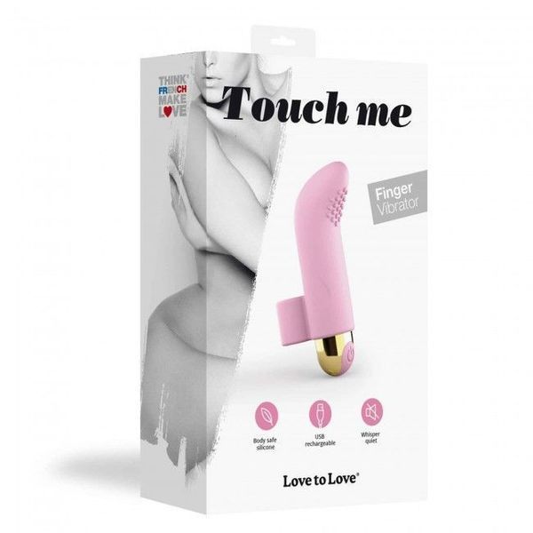Вібратор на палець, перезаряджається, потужний мотор - Love To Love TOUCH ME ROSE SO3357 фото