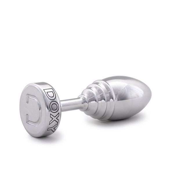 Металева анальна пробка, ребриста, діаметр 3,3 см - DOXY Butt Plug RIBBED No. 2 SO8031 фото
