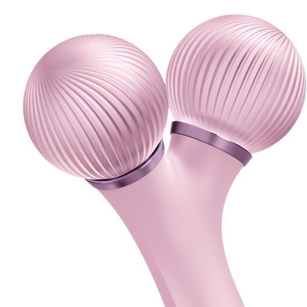Електронний ультразвуковий ролик для обличчя GESKE Sonic Facial Roller 4в1 pink HB0181 фото