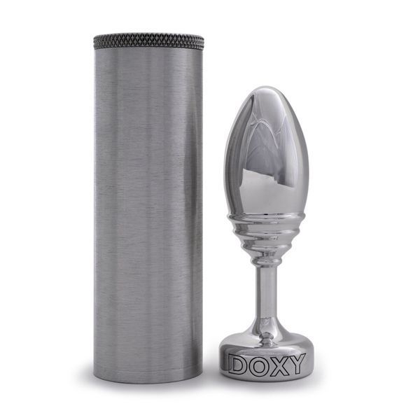 Металева анальна пробка, ребриста, діаметр 3,3 см - DOXY Butt Plug RIBBED No. 2 SO8031 фото