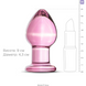 Скляна анальна пробка, діаметр 4,3 см, рожева - Gildo Pink Glass Buttplug No. 26.2 SO4421 фото 3