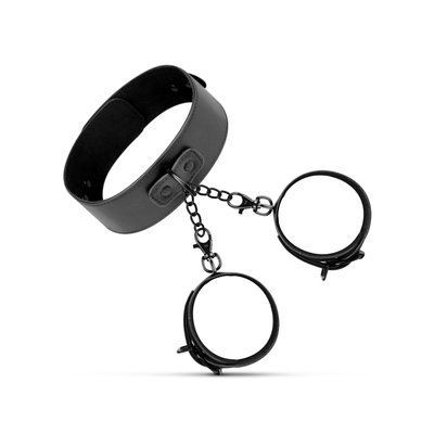 Наручники з нашийником Bedroom Fantasies Collar & Cuffs &mdash; Black SO8805 фото