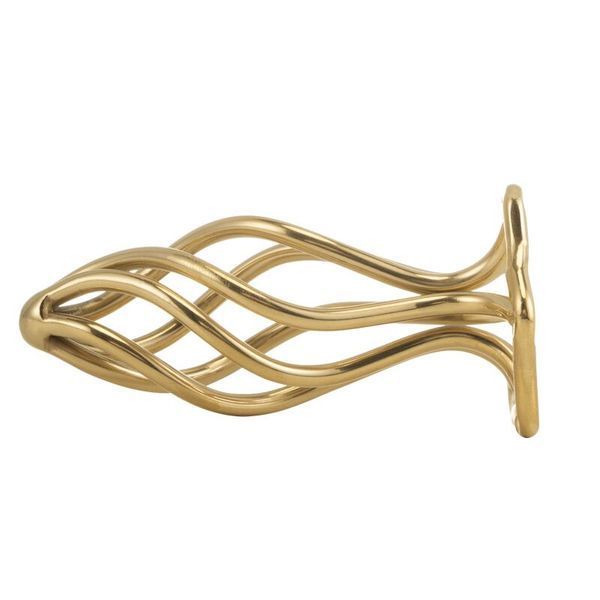 Спіральна анальная пробка, діаметр 3,9 см - LOCKINK SEVANDA Hollow Spiral Golden Metal Anal Plug - L SX0884 фото
