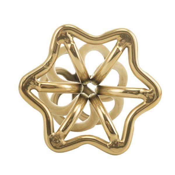Спіральна анальная пробка, діаметр 3,9 см - LOCKINK SEVANDA Hollow Spiral Golden Metal Anal Plug - L SX0884 фото