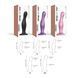 Насадка для страпона Strap-On-Me Dildo Plug Curvy Rose Dragee Metallic M SO7820 фото 4