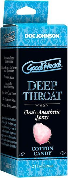 Спрей для глибокого мінету зі смаком Солодкої вати - Doc Johnson GoodHead DeepThroat Spray Cotton Candy (59 мл) SX1321 фото
