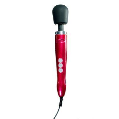 Вібромасажер DOXY Die Cast Red, дуже потужний, живлення 220В, металевий корпус SO1426 фото